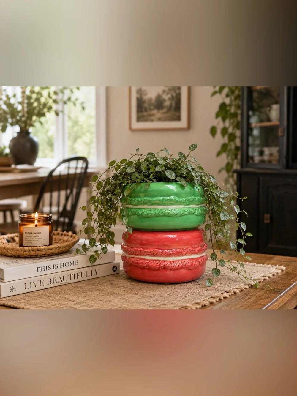 Macaron Planter Ceramic Flower Pot Decorative Succulent Pot